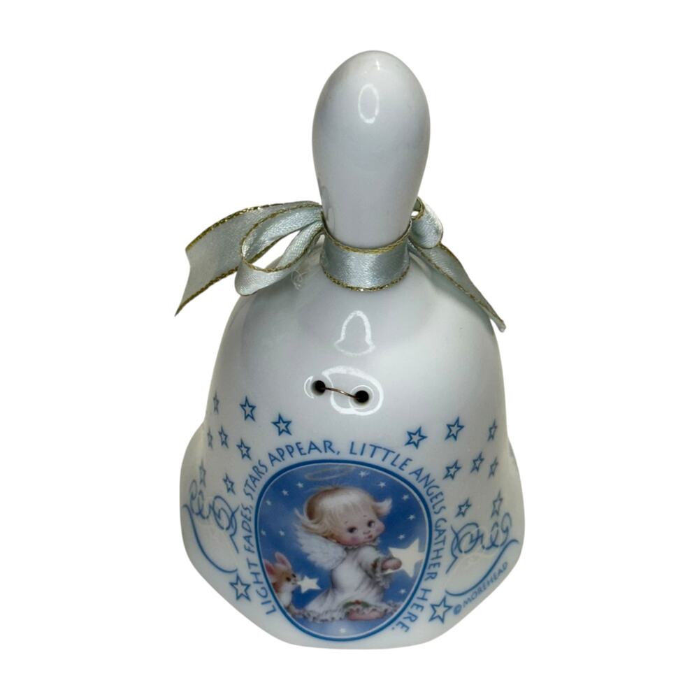 Precious Moments Style Morehead Angel Bell Little Angels Gather Porcelain - Picture 6 of 8
